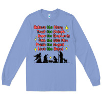 Colony Blue jesus and family belive like mary Long Sleeve Tee - MaliasSmallBusiness