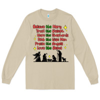 Mushroom jesus and family belive like mary Long Sleeve Tee - MaliasSmallBusiness