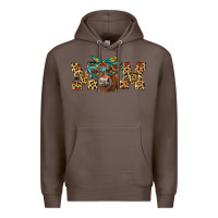 Coffee Western Mom Red Angus Cow Premium Hoodie - LillyAllenDesigns