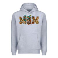 Heather Grey Western Mom Red Angus Cow Premium Hoodie - LillyAllenDesigns