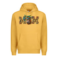 Mustard Western Mom Red Angus Cow Premium Hoodie - LillyAllenDesigns