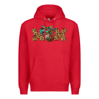 Red Western Mom Red Angus Cow Premium Hoodie - LillyAllenDesigns