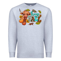 Heather Grey hay fall heifer Premium Sweatshirt - AdoDesignShop