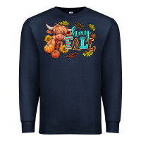 Navy hay fall heifer Premium Sweatshirt - AdoDesignShop
