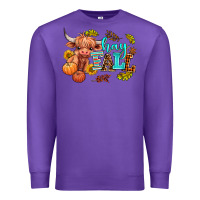Purple hay fall heifer Premium Sweatshirt - AdoDesignShop