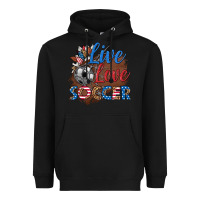 Black live love soccer Heavyweight Hoodie - HRA Design Shop