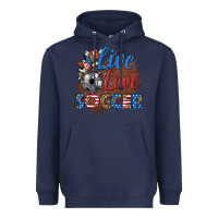Navy live love soccer Heavyweight Hoodie - HRA Design Shop