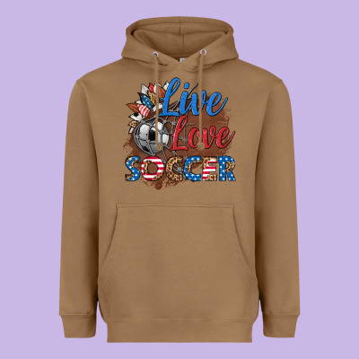 Live Love Soccer Heavyweight Hoodie Designed By Hra Design Shop