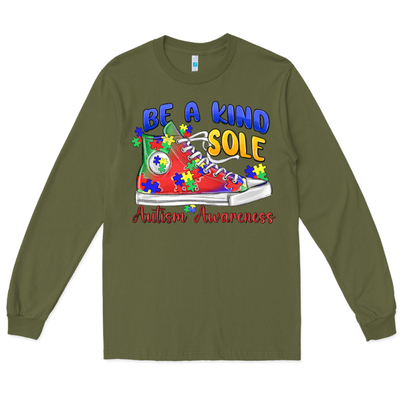 Be A Kind Sole Autism Awareness Long Sleeve Tee by MaliasSmallBusiness | Teevron