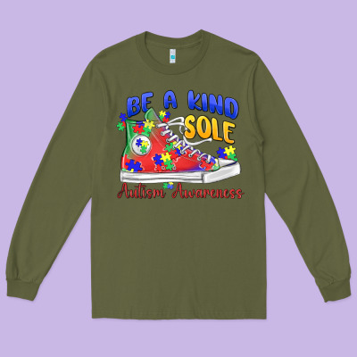 Long Sleeve Tee be a kind sole autism awareness