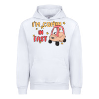 White i'm comin in fast Urban Hoodie - MaliasSmallBusiness