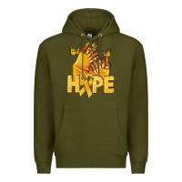 Army Green hope yellowribbonchildhood cancer nails Premium Hoodie - NancyCooperArtShop