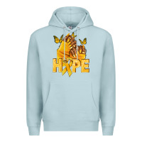 Blue Mist hope yellowribbonchildhood cancer nails Premium Hoodie - NancyCooperArtShop