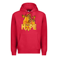 Cardinal hope yellowribbonchildhood cancer nails Premium Hoodie - NancyCooperArtShop