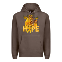 Coffee hope yellowribbonchildhood cancer nails Premium Hoodie - NancyCooperArtShop