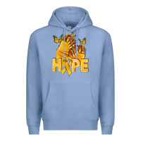 Colony Blue hope yellowribbonchildhood cancer nails Premium Hoodie - NancyCooperArtShop