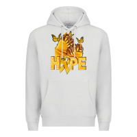Dove Grey hope yellowribbonchildhood cancer nails Premium Hoodie - NancyCooperArtShop