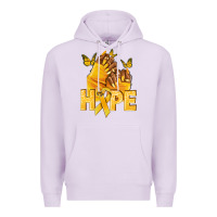 Lilac hope yellowribbonchildhood cancer nails Premium Hoodie - NancyCooperArtShop