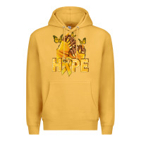 Mustard hope yellowribbonchildhood cancer nails Premium Hoodie - NancyCooperArtShop