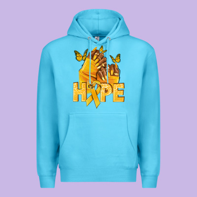 Hope Yellowribbonchildhood Cancer Nails Premium Hoodie Designed By Nancycooperartshop