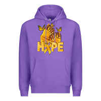 Purple hope yellowribbonchildhood cancer nails Premium Hoodie - NancyCooperArtShop