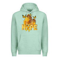 Seafoam hope yellowribbonchildhood cancer nails Premium Hoodie - NancyCooperArtShop