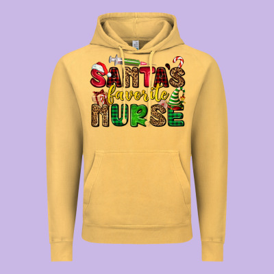 Santas Favorite Nurse Vintage Hoodie Designed By Adodesignshop