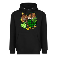 Black St. Patrick's Day hearts Heavyweight Hoodie - Neo Western