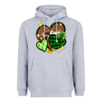 Heather Grey St. Patrick's Day hearts Heavyweight Hoodie - Neo Western