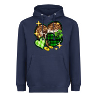 Navy St. Patrick's Day hearts Heavyweight Hoodie - Neo Western