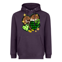 Plum St. Patrick's Day hearts Heavyweight Hoodie - Neo Western