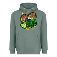 Sage St. Patrick's Day hearts Heavyweight Hoodie - Neo Western