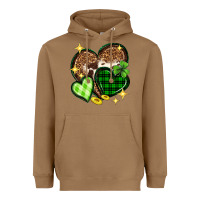 Toasted Coconut St. Patrick's Day hearts Heavyweight Hoodie - Neo Western