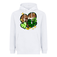 White St. Patrick's Day hearts Heavyweight Hoodie - Neo Western