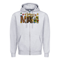 Heather Grey army mom Zipper Hoodie - texasbilliewilder