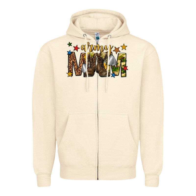 Army Mom Zipper Hoodie by texasbilliewilder | Teevron