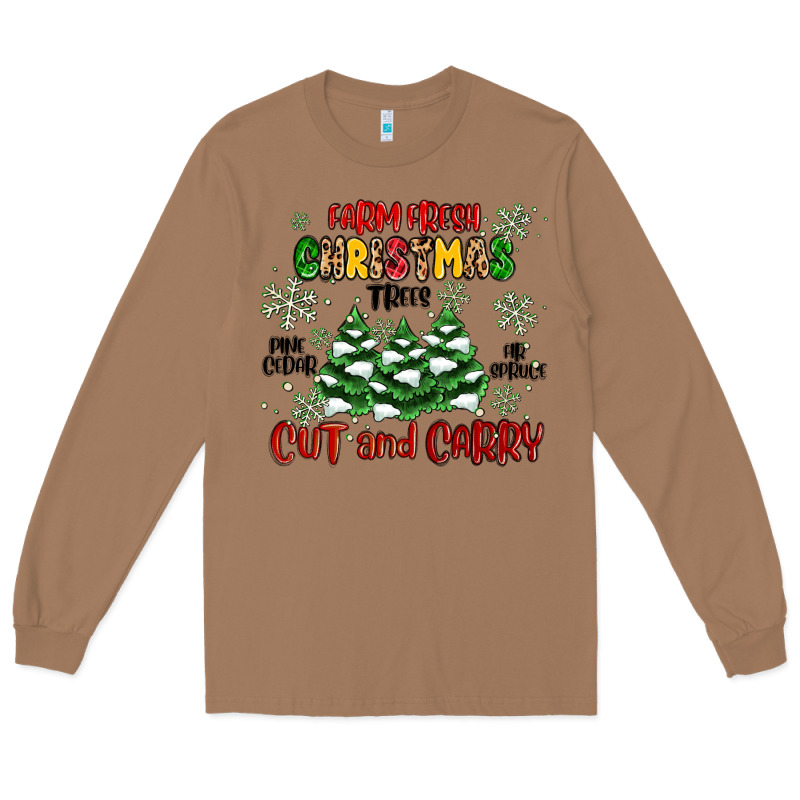 Farm Fresh Christmas Trees Long Sleeve Tee by MaliasSmallBusiness | Teevron