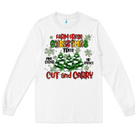 White farm fresh christmas trees Long Sleeve Tee - MaliasSmallBusiness