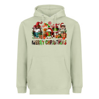 Matcha merry christmas coffee afro gnomies Heavyweight Hoodie - FaDigitalArtStudio