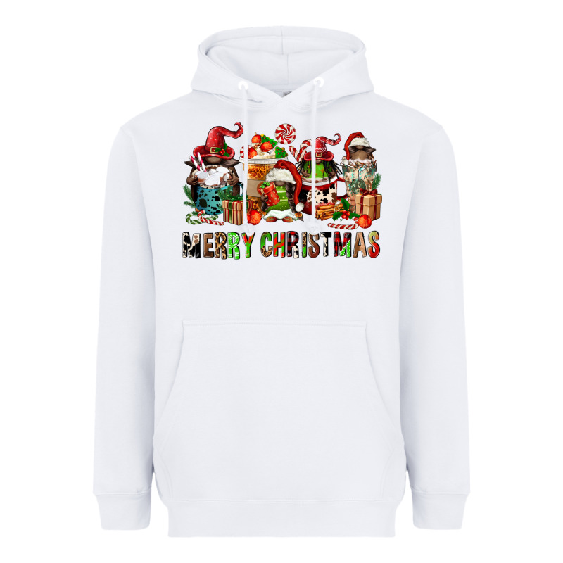 Merry Christmas Coffee Afro Gnomies Heavyweight Hoodie by FaDigitalArtStudio | Teevron