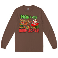 Chestnut happ yee haw lidays Long Sleeve Tee - MaliasSmallBusiness