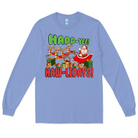 Colony Blue happ yee haw lidays Long Sleeve Tee - MaliasSmallBusiness