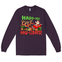 Plum happ yee haw lidays Long Sleeve Tee - MaliasSmallBusiness