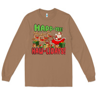 Toasted Coconut happ yee haw lidays Long Sleeve Tee - MaliasSmallBusiness