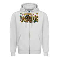Dove Grey army wife western Zipper Hoodie - texasbilliewilder