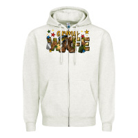 Oatmeal Heather army wife western Zipper Hoodie - texasbilliewilder