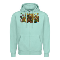 Seafoam army wife western Zipper Hoodie - texasbilliewilder