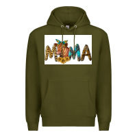 Army Green Western Cow Red Angus Mama Premium Hoodie - LillyAllenDesigns
