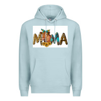 Blue Mist Western Cow Red Angus Mama Premium Hoodie - LillyAllenDesigns