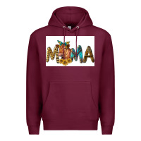 Burgundy Western Cow Red Angus Mama Premium Hoodie - LillyAllenDesigns